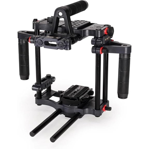 DSLR Camera Cage with Handles & Rod Adapter