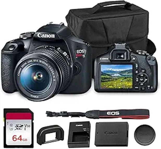 Canon EOS Rebel T7 DSLR Camera Kit with 64GB Card