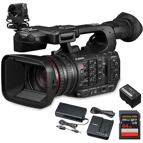 Canon XF605 UHD 4K HDR Pro Camcorder with 64GB Card