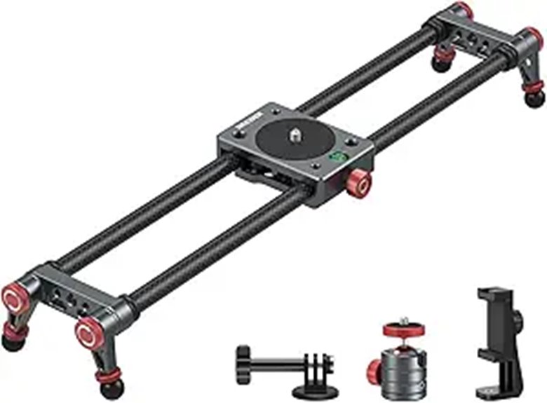NEEWER 16in Carbon Fiber Camera Slider with Tripod