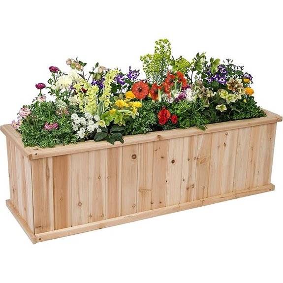 Shine Company Cedar Raised Garden Bed (48 x 13.25)