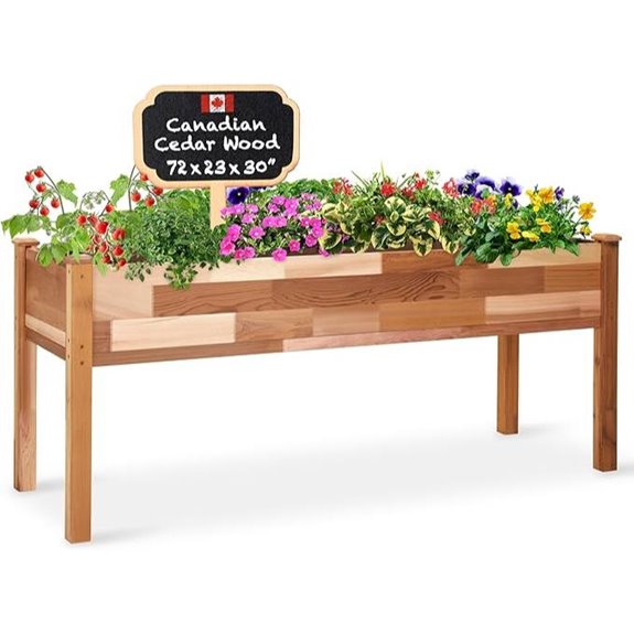 Jumbl Cedar Raised Garden Bed for Herbs & Vegetables