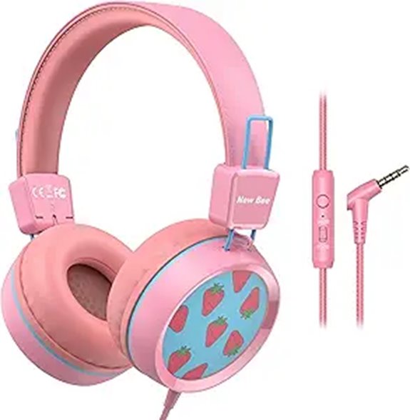 Kids Wired Headphones with Microphone and Volume Control