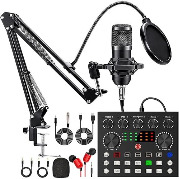 CofeLife Podcast Microphone Bundle with Voice Changer