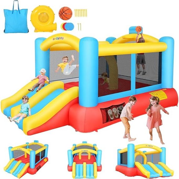 Inflatable Bounce House with Slides for Kids