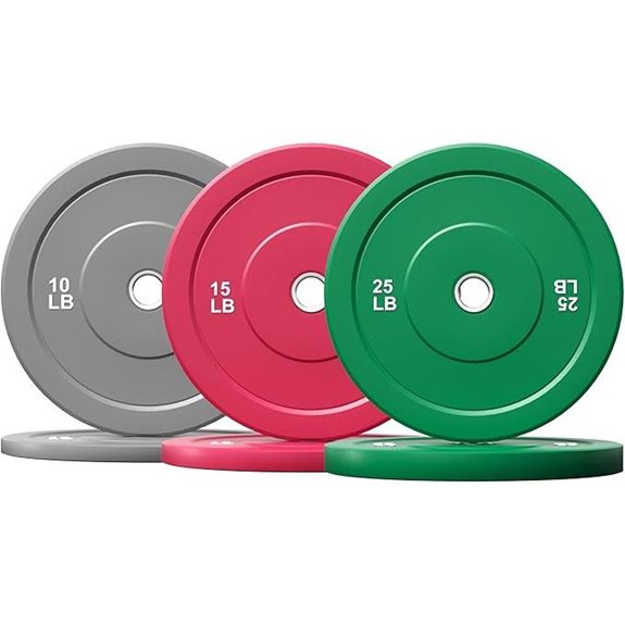 Colored Olympic Rubber Weight Plates Set