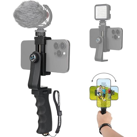 Ergonomic Smartphone Vlogging Hand Grip & Stabilizer
