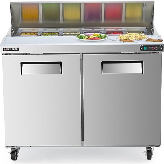 Wilprep 48 Commercial Sandwich Prep Refrigerator