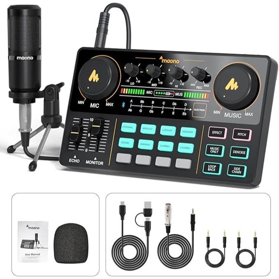 MaonoCaster Lite Podcast Equipment Set with Microphone