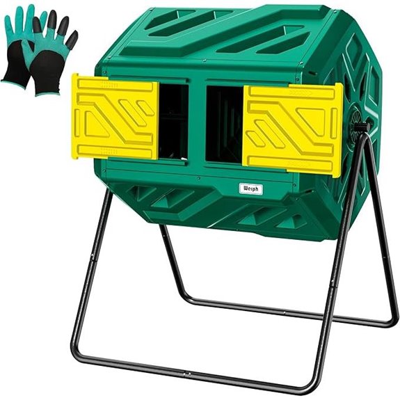 43-Gallon Compost Bin with Gloves and Tumbler