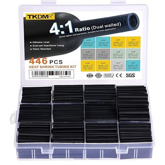 TKDMR 446 Pcs Heat Shrink Tubing Kit