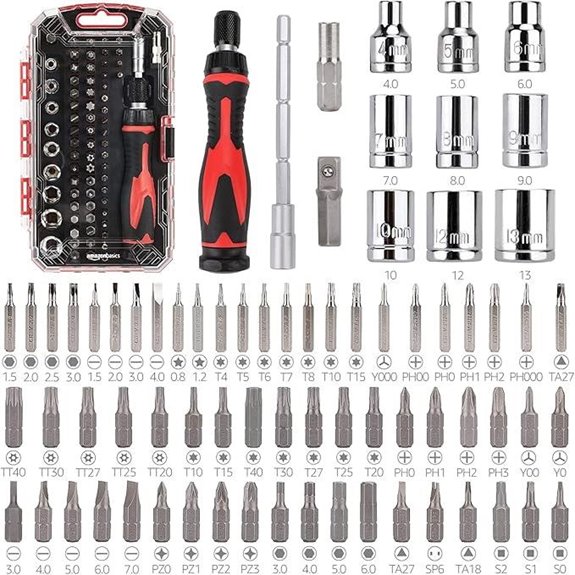 Amazon Basics 73-Piece Magnetic Wrench & Screwdriver Set
