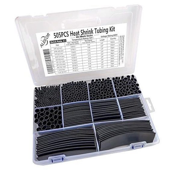 Heat Shrink Tubing Kit 10 Sizes Waterproof 505 Pieces