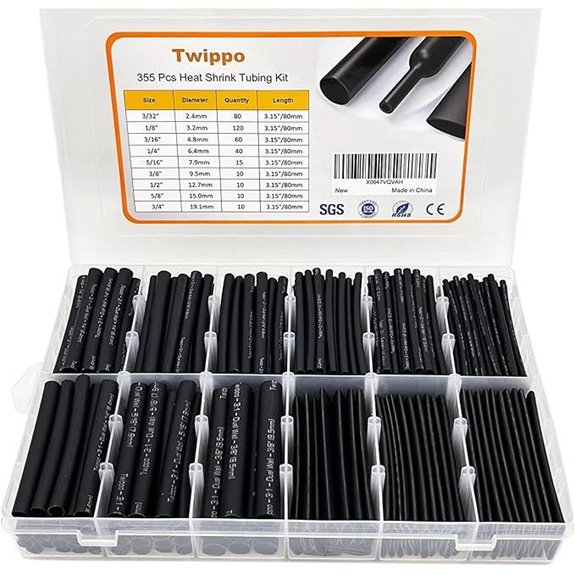 Heat Shrink Tubing Kit 355pcs Waterproof Electrical