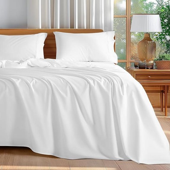Shilucheng Cotton Queen Sheets Set 600 TC 4-Piece