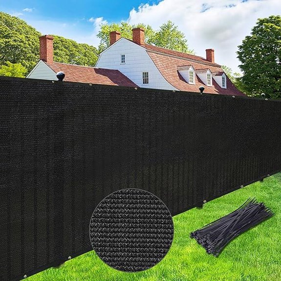 UPGRADE Privacy Screen Fence Shade Cover Black Customizable