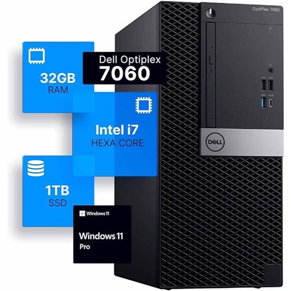 Dell Optiplex 7060 Tower Desktop PC i7 32GB RAM SSD