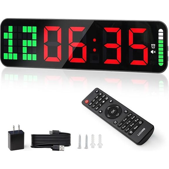 Gym Timer Digital Wall Clock with Remote Control