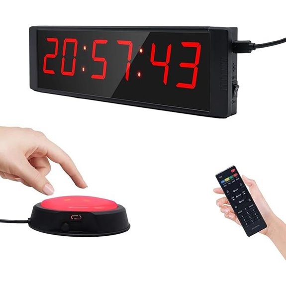 Large Digital Stopwatch with Remote and Buzzer