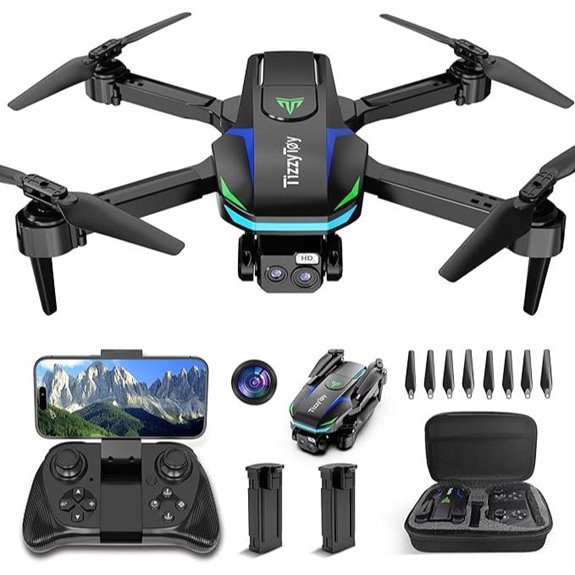 Dual 1080P Camera Foldable Drone with Flight Features