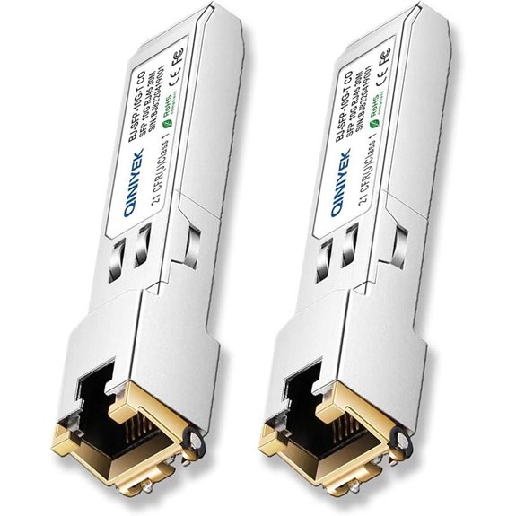 2 Pack 10G SFP+ to RJ45 Transceiver Modules