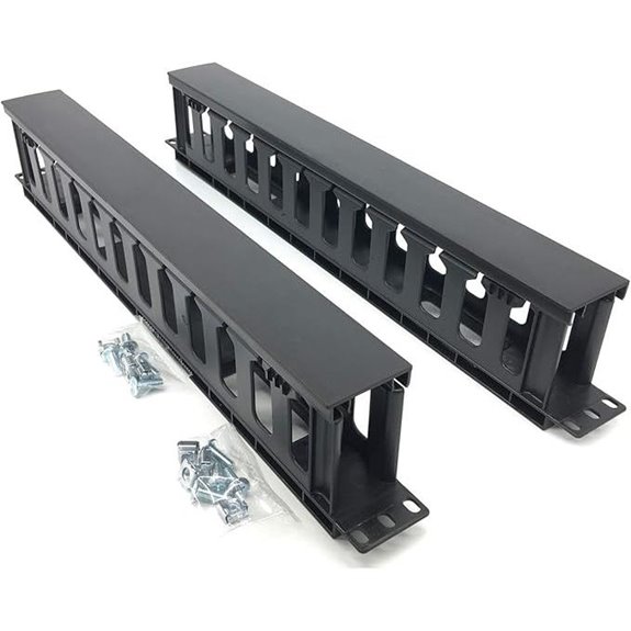 2 Pack 1U 12-Slot Rack Cable Organizer