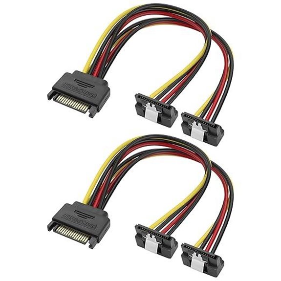 MEIRIYFA SATA 15Pin Power Splitter Cable (2-Pack)