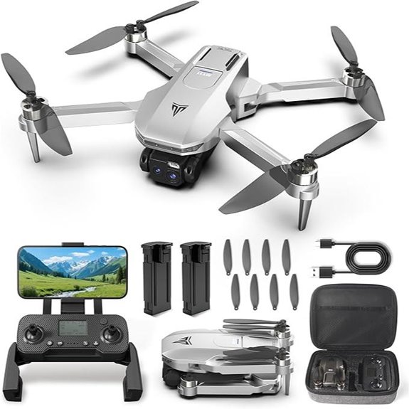 GPS Drone with Dual 2K Cameras Auto Return 40 Min Flight