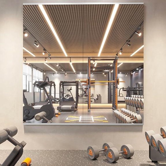 Home Gym Wall Mirror 48x24 Inch 2-Pack