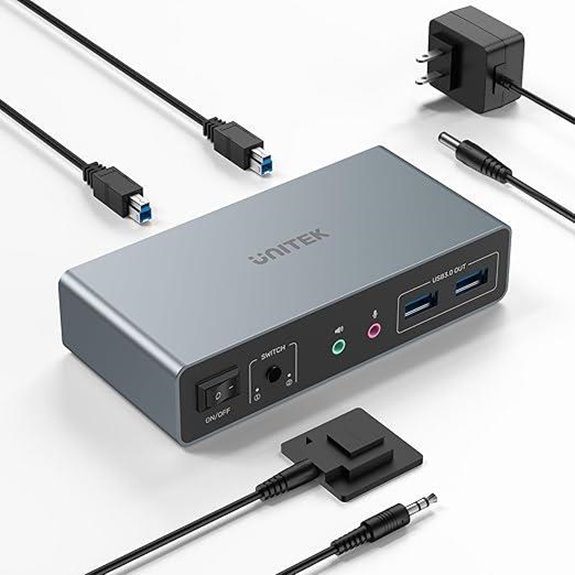 Unitek Dual 4K KVM Switch for Monitors and Peripherals