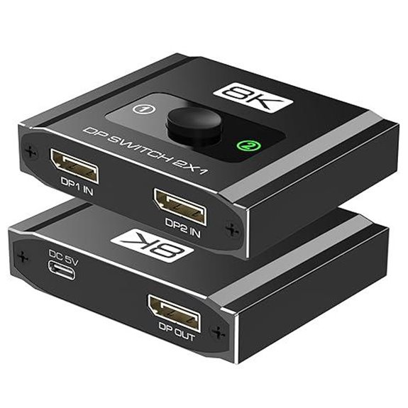 DisplayPort Switch 2-in-1 Out 8K@60Hz DP 1.4