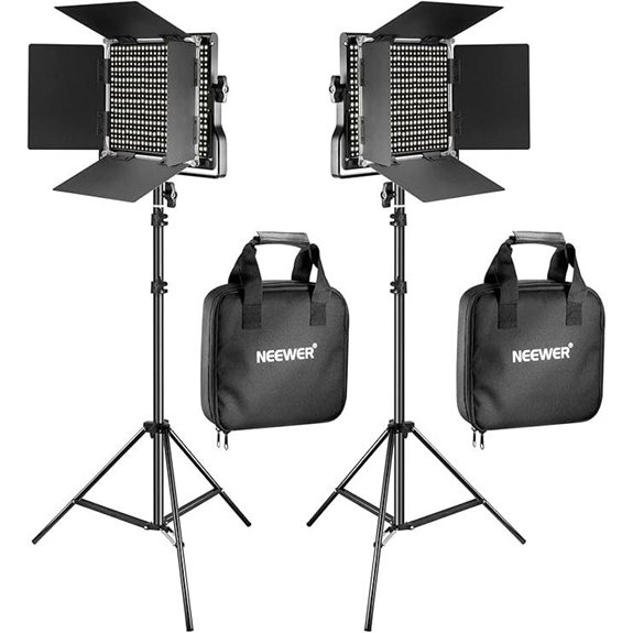 NEEWER 2 Pack Bi-Color LED Video Light Kit