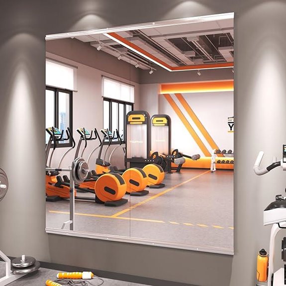 Amorho 48x24 Frameless Full Body Gym Mirror (2PCS)