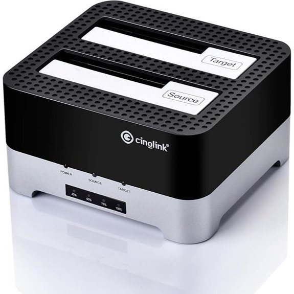 Dual Bay HDD Docking Station with Cloner Function