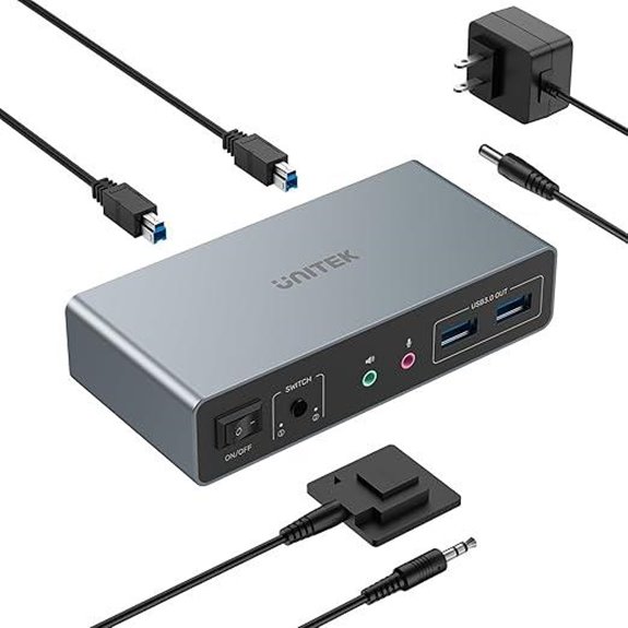 Unitek 2-Port 4K HDMI KVM Switch with USB and Audio