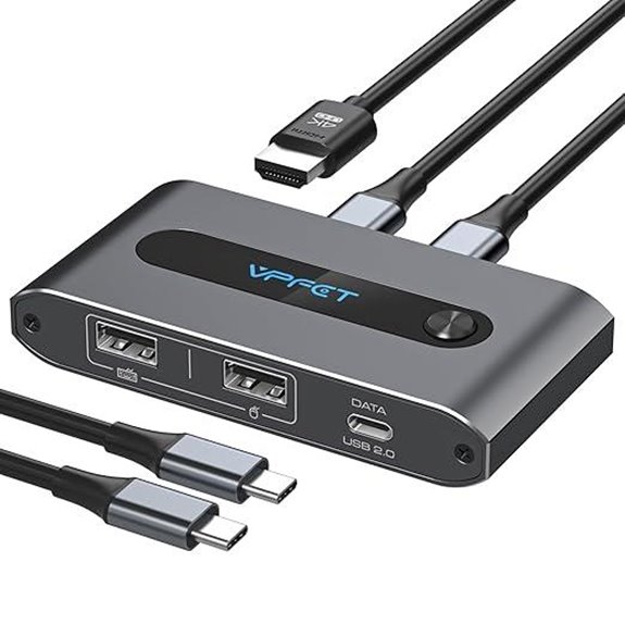 USB-C KVM Switch for 2 Laptops and HDMI Monitor