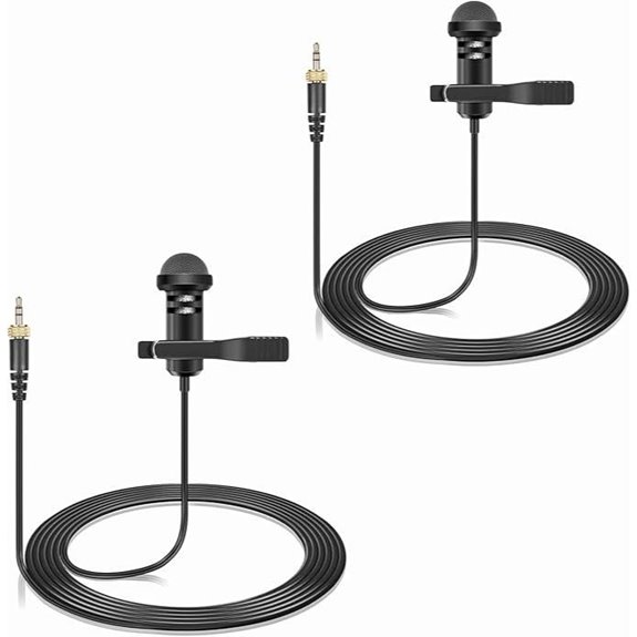 2-Pack Lavalier Microphones for Sennheiser System