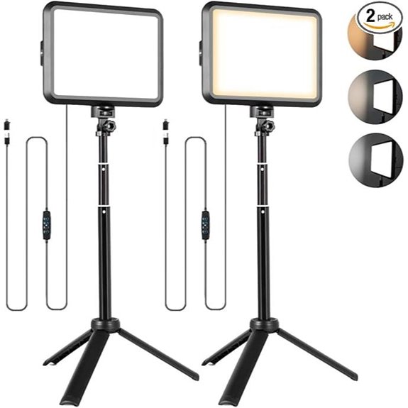 NiceVeedi 2-Pack Dimmable LED Photography Lighting Kit