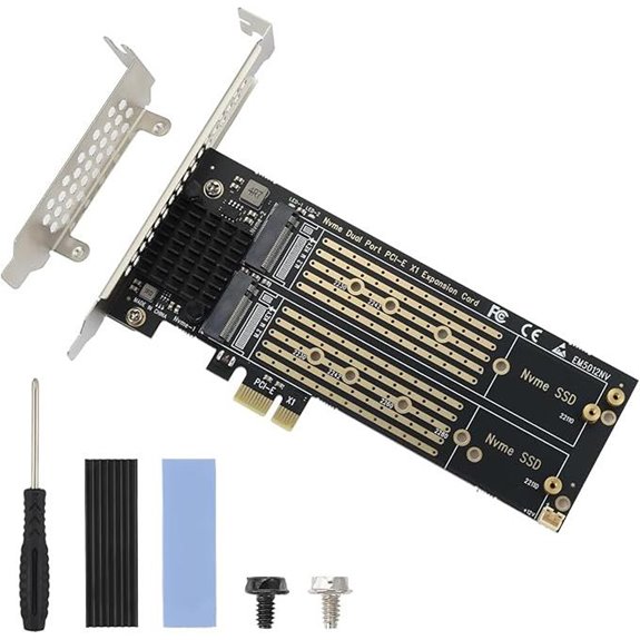 ELUTENG Dual M.2 NVMe PCIe Adapter with Heat Sink