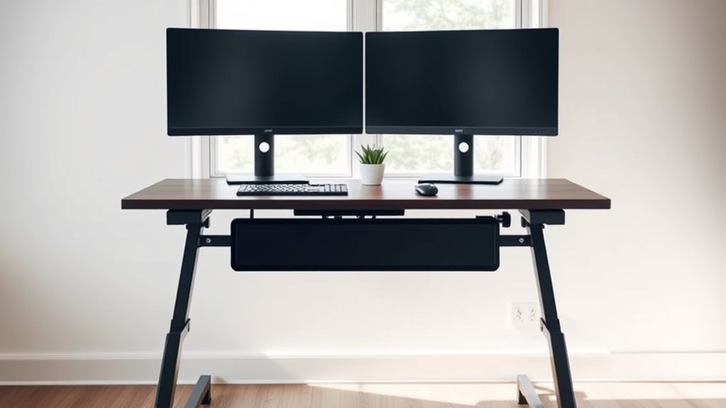 dual monitor standing desk considerations