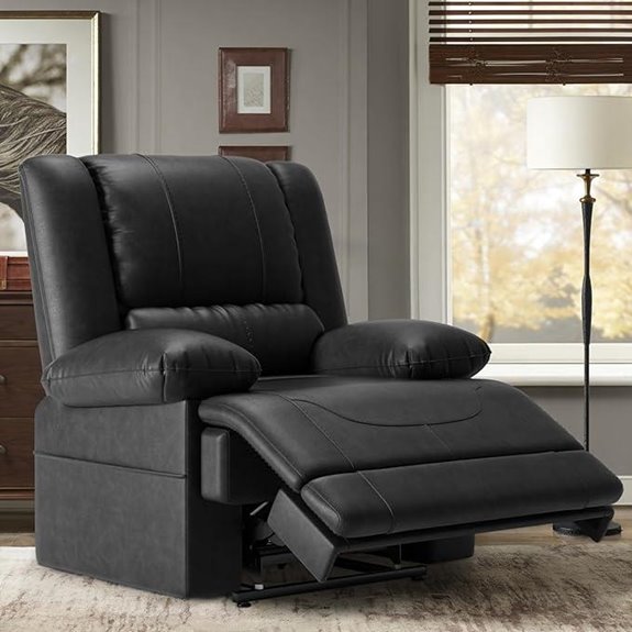 Large Dual Motor Recliner with Massage Heat USB