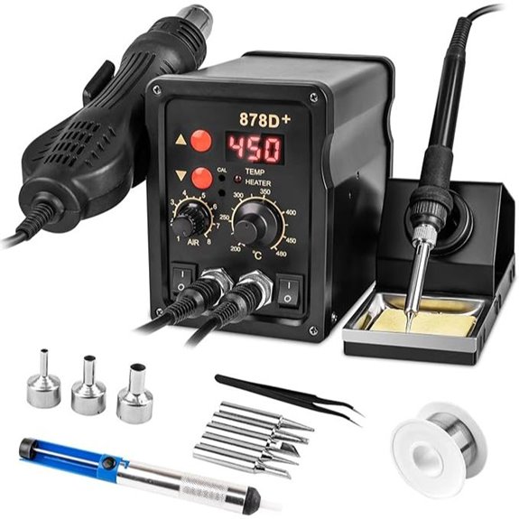 2-in-1 Hot Air Rework Soldering Station Kit