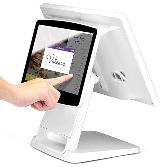 Retail POS Terminal with Dual Touch Screens