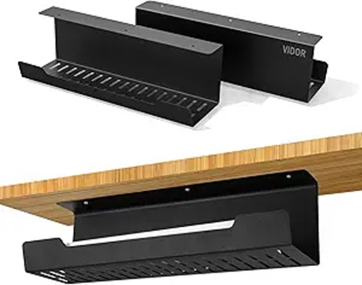 VIDOR Under Desk Cable Management Tray (2-Pack)