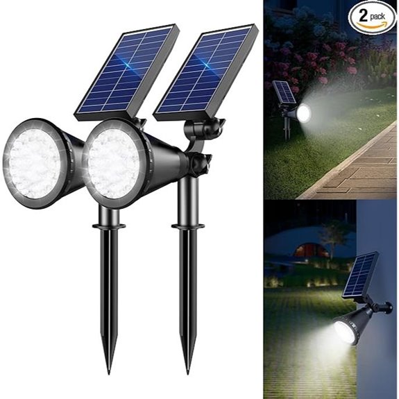 dual waterproof solar spotlights