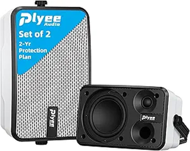 Outdoor Bluetooth Speakers 2-Pack with Wall Mount