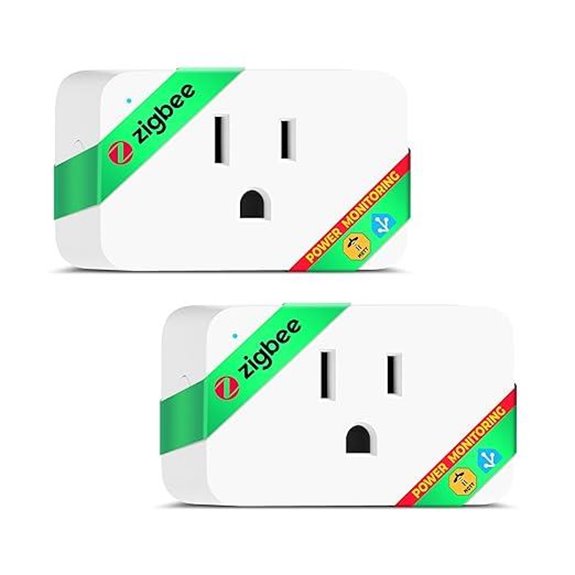 ZigBee Smart Plug 15A Energy Monitoring (2 Pack)
