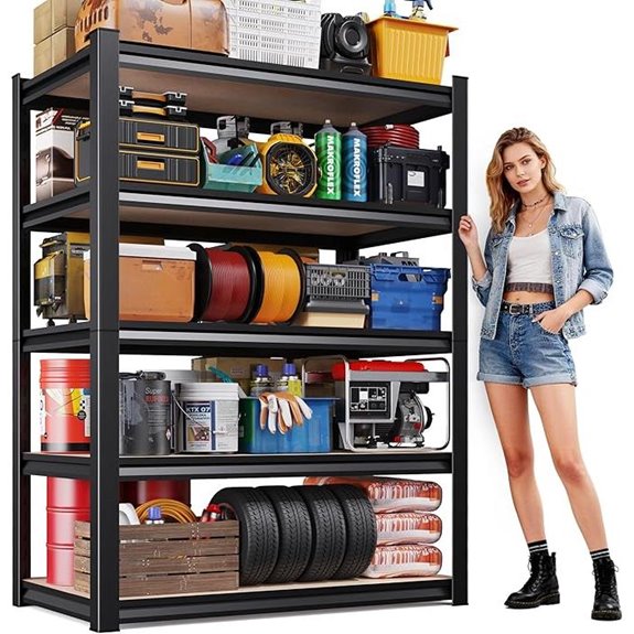 Heavy Duty 5-Tier Metal Garage Shelving Unit