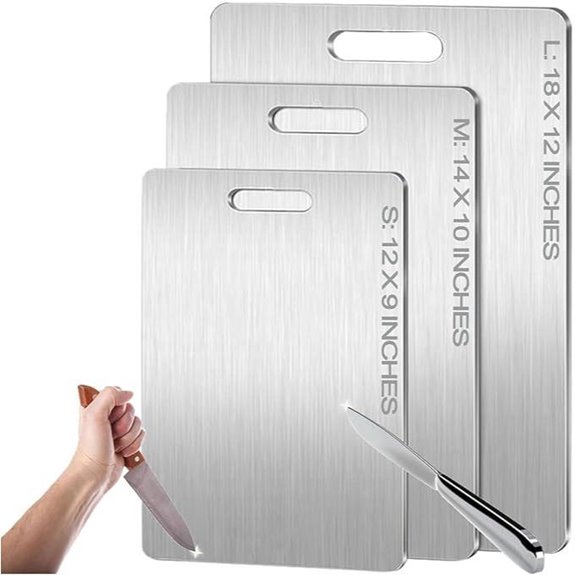 Titanium Cutting Board 12x9 Double Sided Durable