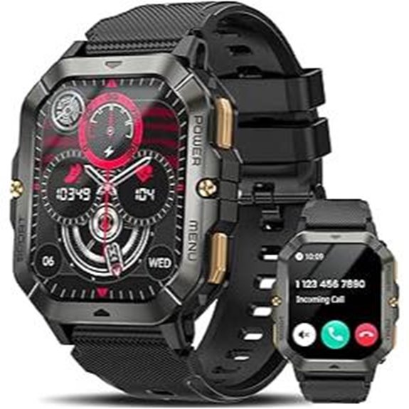 Military Smart Watch for Men with Calls & Fitness Tracking